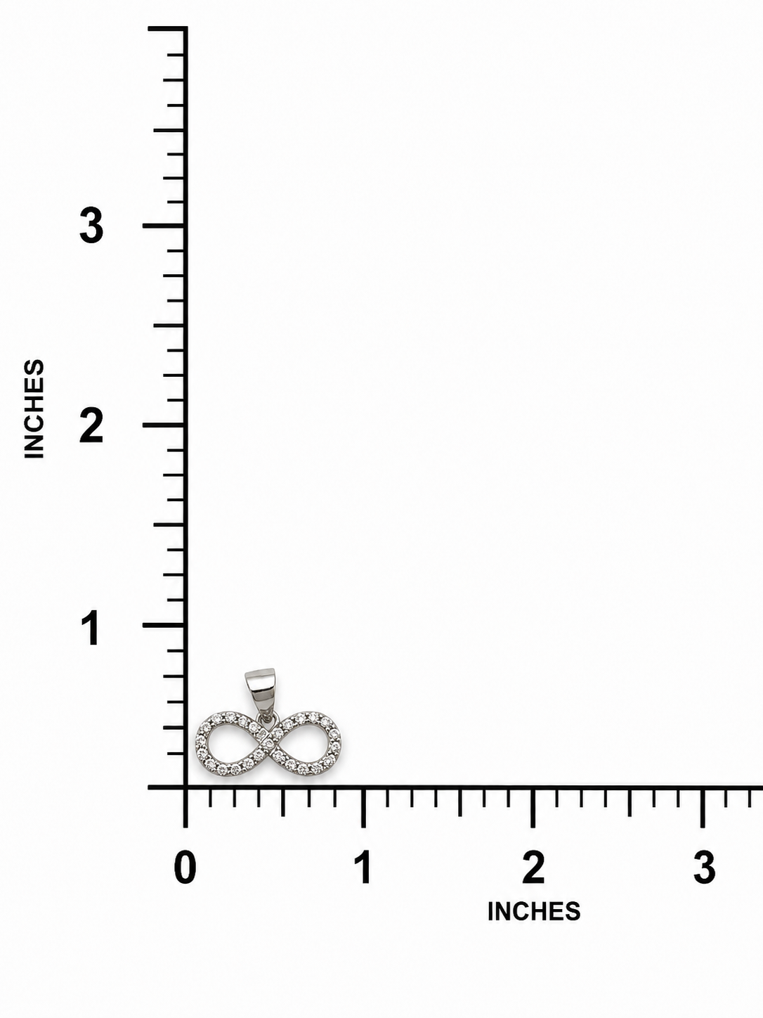 925 Sterling Silver Infinity Outline CZ Pendant