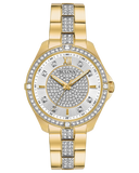 BULOVA CRYSTAL GOLD-TONE 98L228