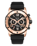 Bulova Marine Star stainless steel with black and rose-gold ion-plated finish