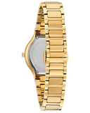 BULOVA Millennia Gold tone stainless steel Champagne mother of pearl dial featuring four diamonds