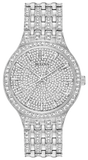 BULOVA Swarovski® Crystals. Silver tone stainless steel