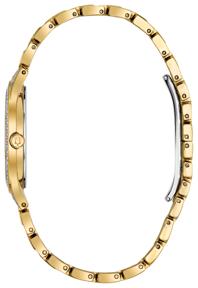 BULOVA PHANTOM Swarovski® Crystals. Gold and silver tone stainless steel
