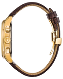 BULOVA Wilton six-hand chronograph function. Gold-tone stainless steel case