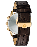 BULOVA Wilton six-hand chronograph function. Gold-tone stainless steel case