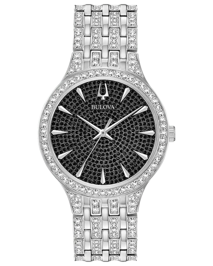Bulova Phantom 96A227 Men's Silver-Tone Crystal Watch