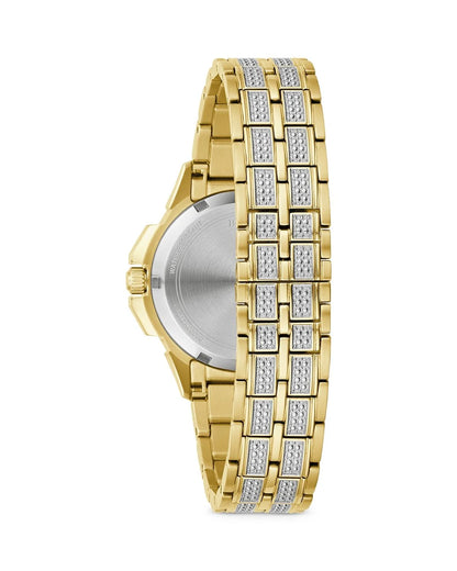BULOVA CRYSTAL GOLD-TONE 98C126 Watch