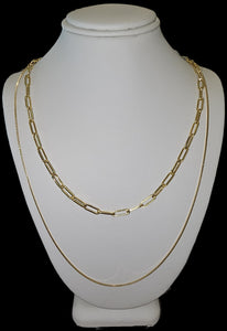 10k Gold Chain Combo (Box Chain + Paper Clip)