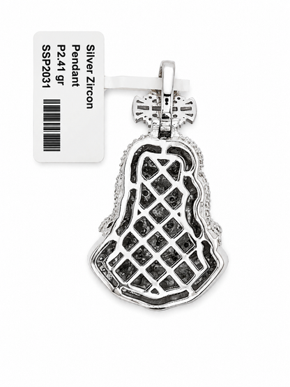 Sterling Silver CZ Religious Pendant – SSP2031