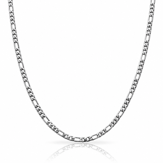 Stainless Steel Figaro Chain – 3mm | Tarnish Resistant | Unisex