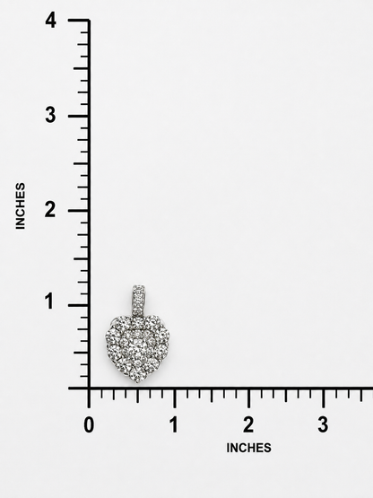 925 Sterling Silver Micro Pavé Heart CZ Pendant