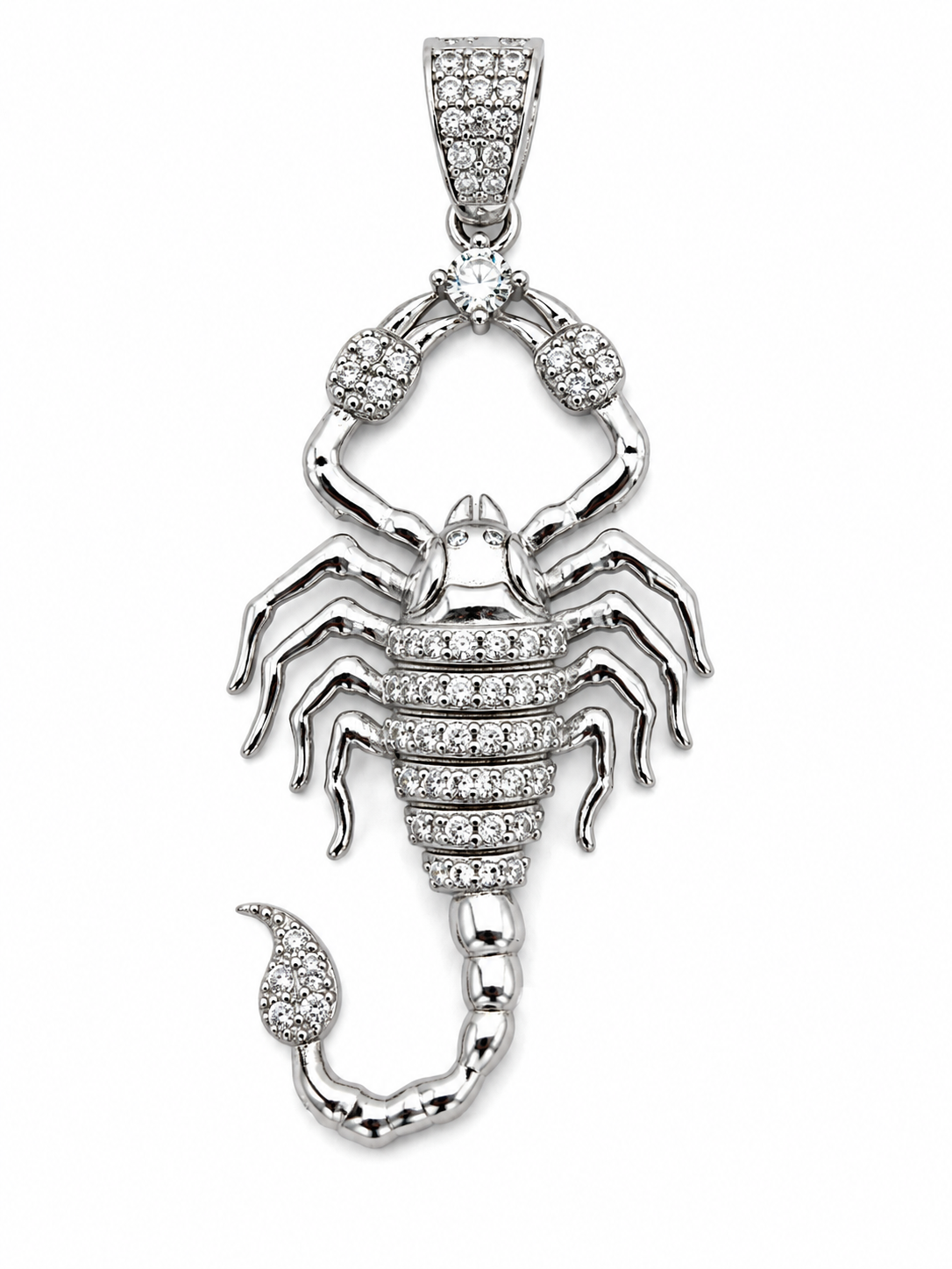 925 Sterling Silver Scorpion CZ Pendant