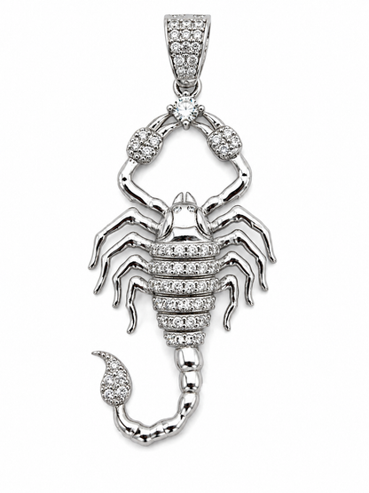 925 Sterling Silver Scorpion CZ Pendant