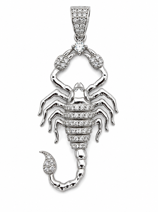 925 Sterling Silver Scorpion CZ Pendant