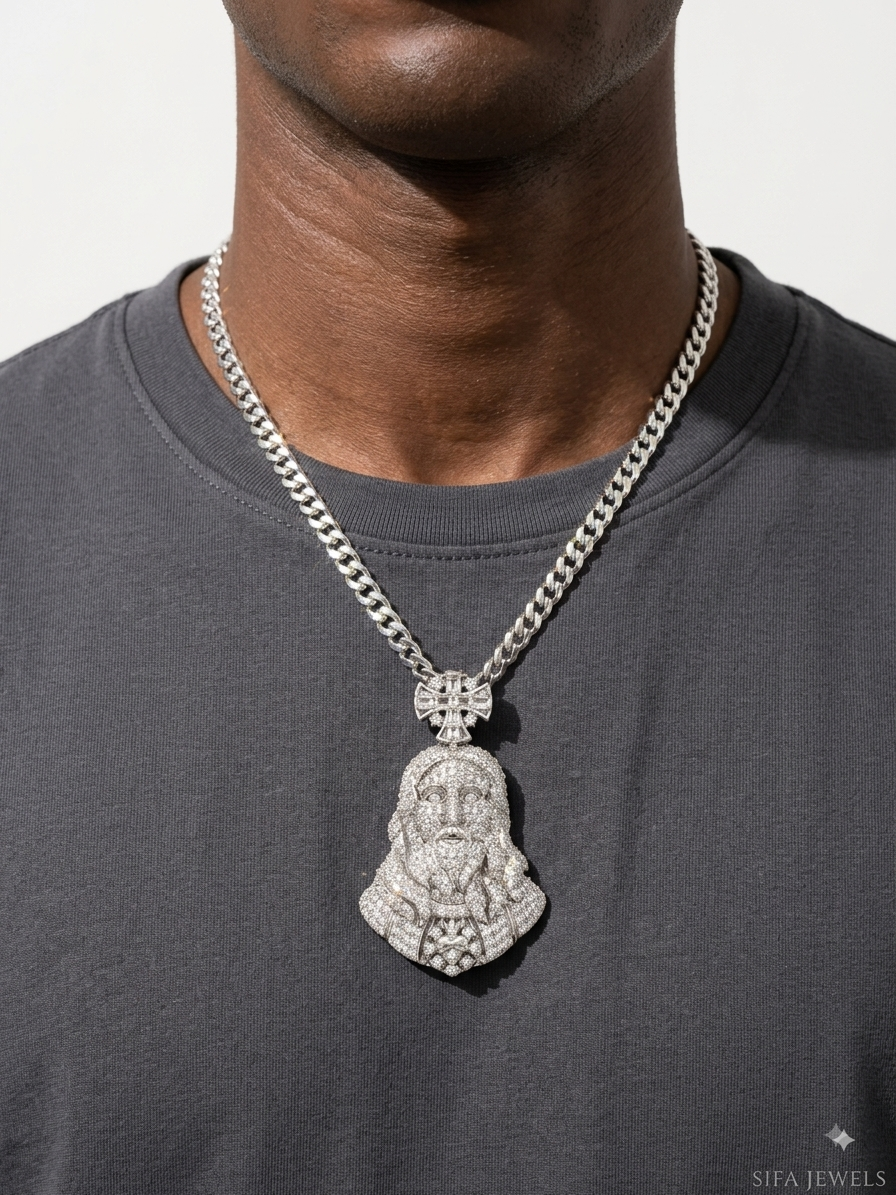 Sterling Silver CZ Religious Pendant – SSP2031