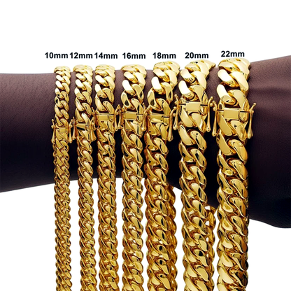 Stainless Steel Miami Cuban Chain Necklace