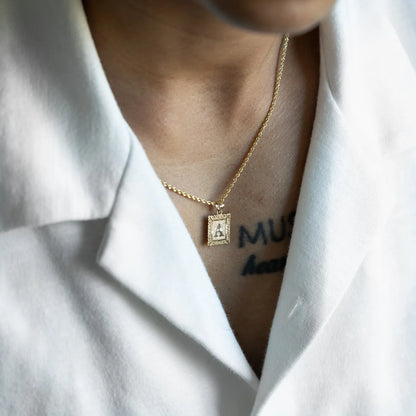 10K Gold Filigree Initial Letter A Pendant – Unisex