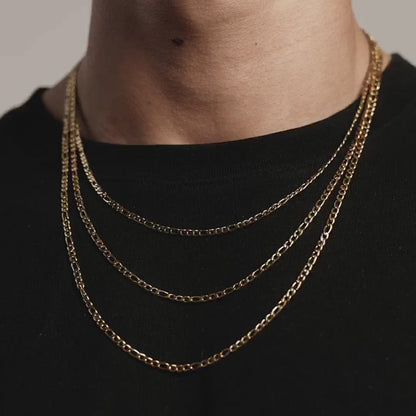 Stainless Steel Figaro Chain Necklace