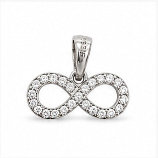 925 Sterling Silver Infinity Outline CZ Pendant