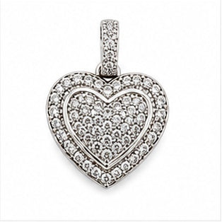 925 Sterling Silver Loyal Rich Round CZ Pendant