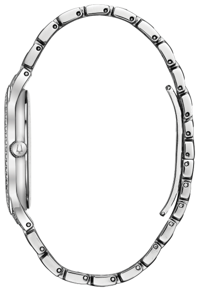 BULOVA Swarovski® Crystals. Silver tone stainless steel