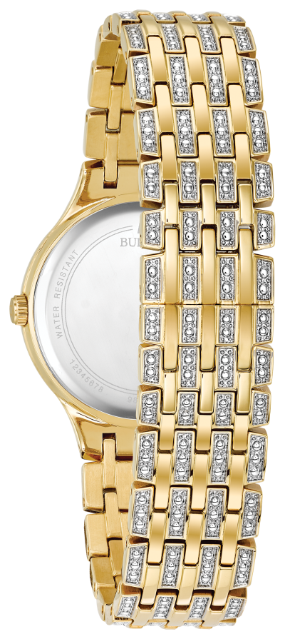 BULOVA PHANTOM Swarovski® Crystals. Gold and silver tone stainless steel