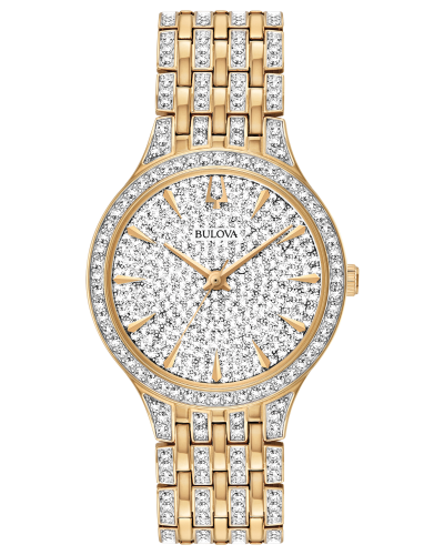 BULOVA PHANTOMSwarovski® Crystals. Gold and silver tone stainless steel