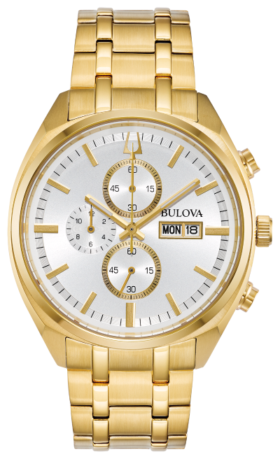 BULOVA Survey Quartz chronograph with gold-tone stainless steel case