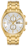 BULOVA Survey Quartz chronograph with gold-tone stainless steel case